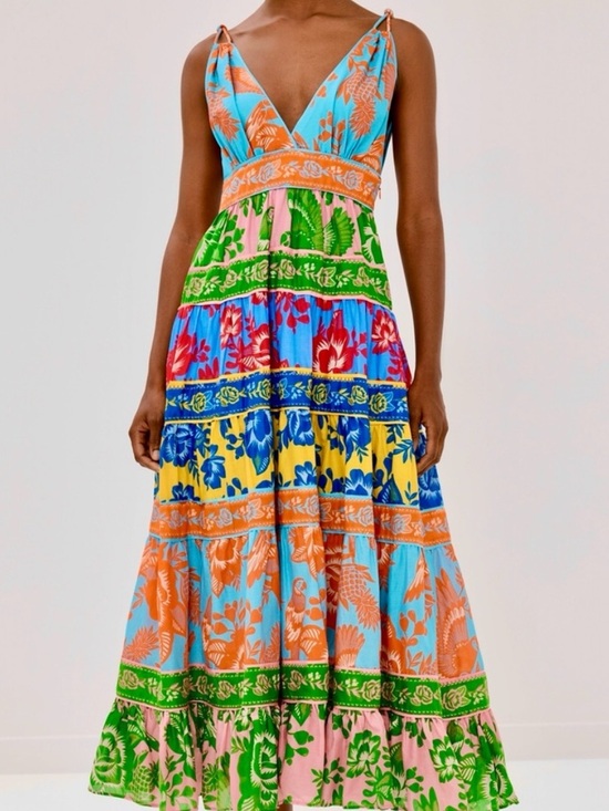 FARM Rio Dresses & Skirts - 🌺🎉HP🎉🌺 NWT Farm Rio Lace Garden Mix Midi Dress